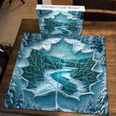Winter Leaf River Jigsaw Puzzle 1000 Piece